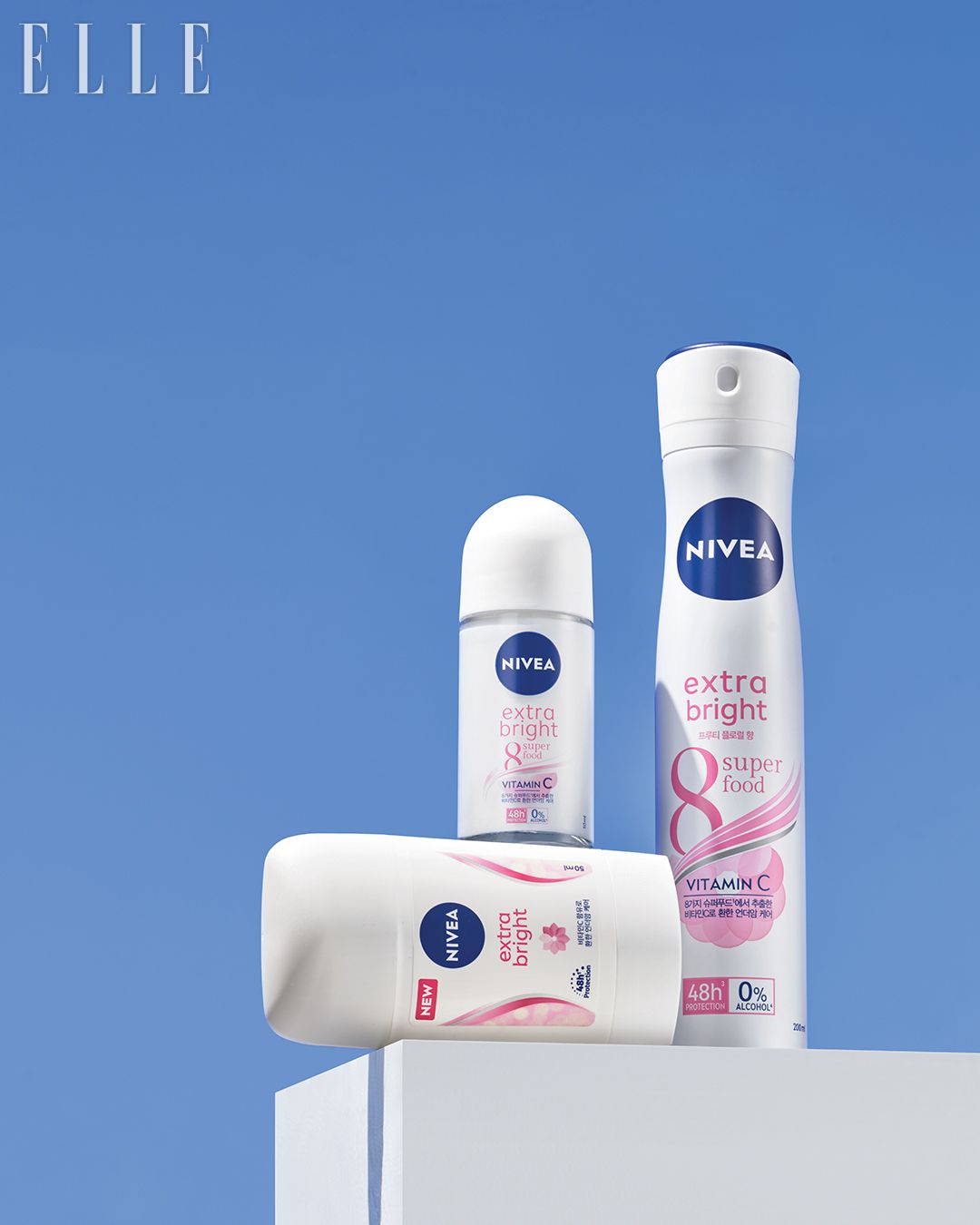 데오드란트 스틱 엑스트라 브라이트, 50ml, 1만900원, 데오드란트 롤온 엑스트라 브라이트, 50ml, 9천4백원, 데오드란트 스프레이 엑스트라 브라이트, 200ml, 1만4천5백원 모두 Nivea. 