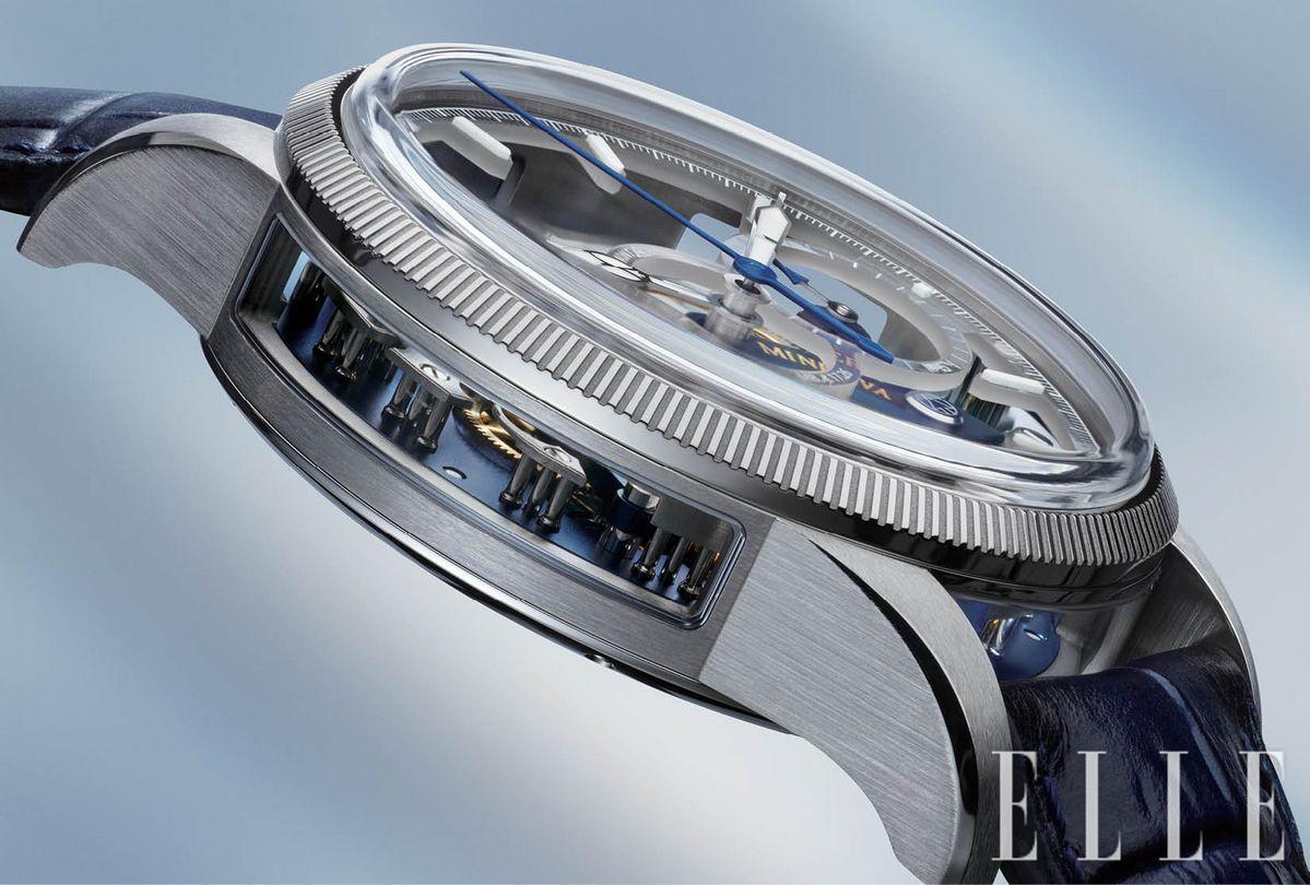 몽블랑 1858 언베일드 미네르바 모노푸셔 크로노그래프