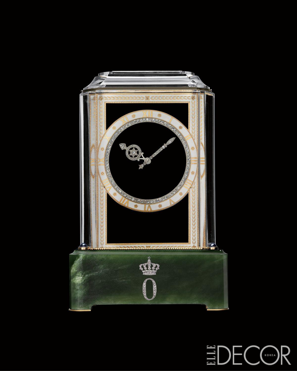 주변 장식 속에 교묘히 숨은 무브먼트에 의해 움직이는 ‘모델 A 미스터리 클락’(1918). 