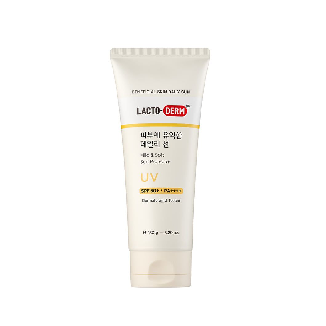 락토덤 피부에 유익한 데일리 선 SPF50+ PA++++: 유산균 발효 용해물과 병풀 추출물, 히알루론산 8종이 보습과 진정 효과를 내는 비건, 3중 기능성 크림, 유기 필터 150mL 2만6천원.