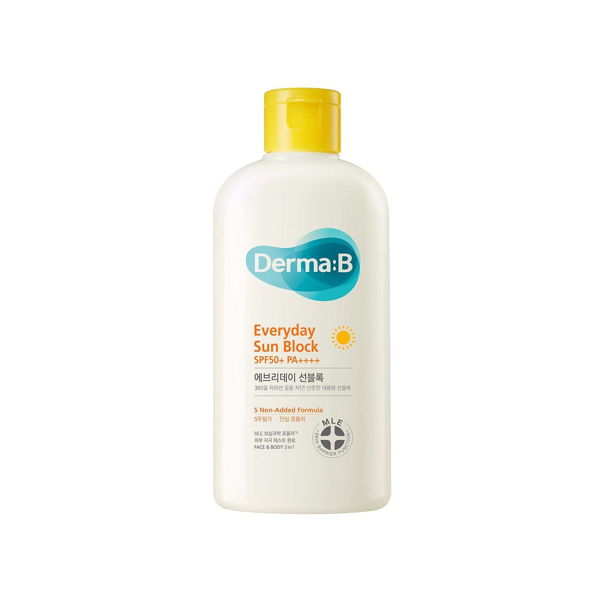 더마비 에브리데이 선블록 SPF50+ PA++++: 히알루론산 3종과 세라마이드, 판테놀을 함유해 수분 로션처럼 촉촉한 시트러스 플로럴 향 묽은 로션. 얼굴, 몸 겸용 유기 필터 200mL 1만9천원.