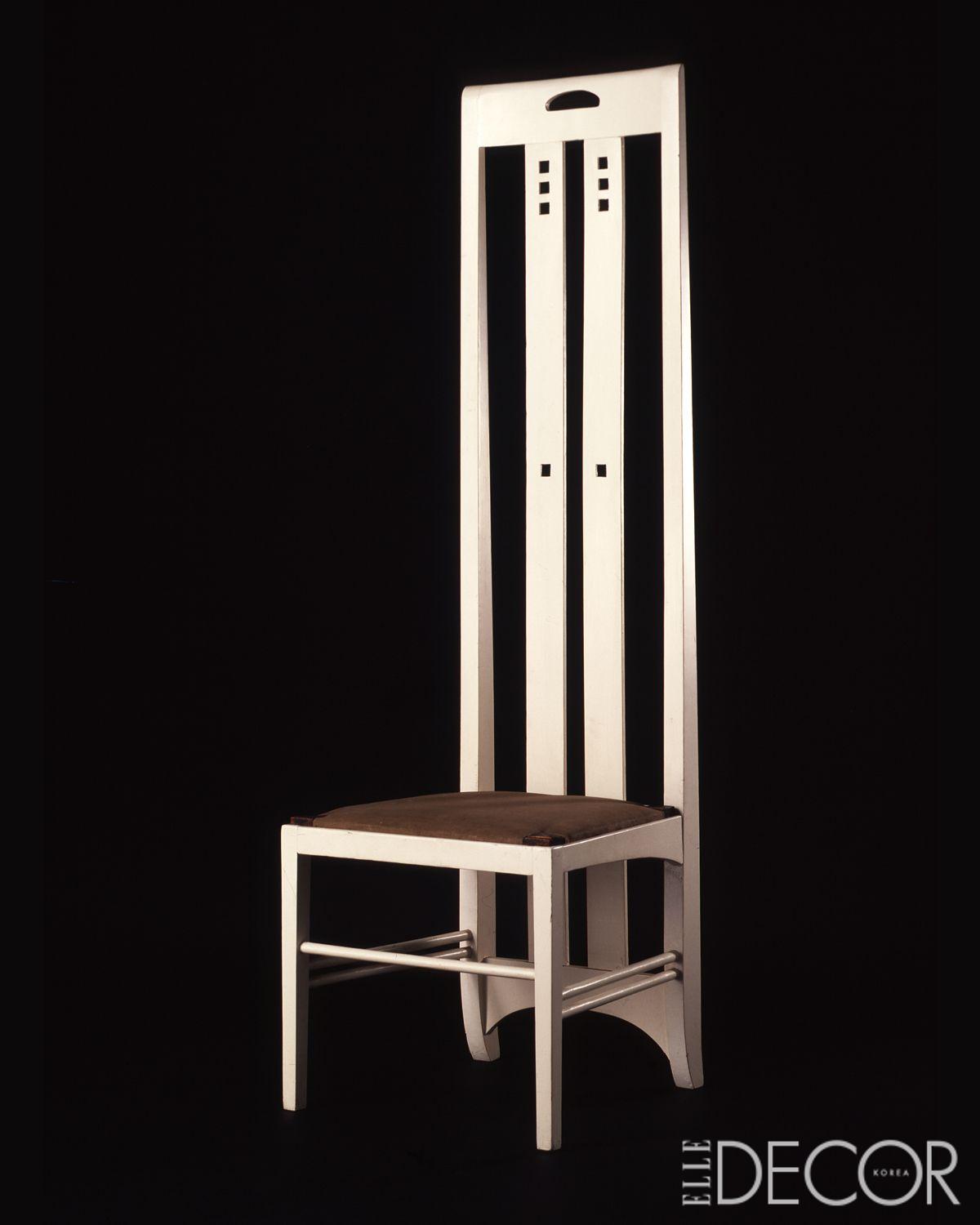 Charles Rennie Mackintosh.‘Chair with High Back for the Drawing Room, 120 Mains Street, Glasgow’(1900). 