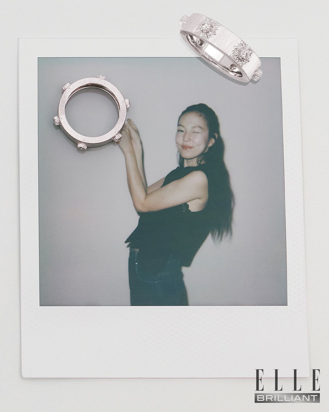 베스트는 OPEN YY. 데님 팬츠는 PORTS INTERNATIONAL.