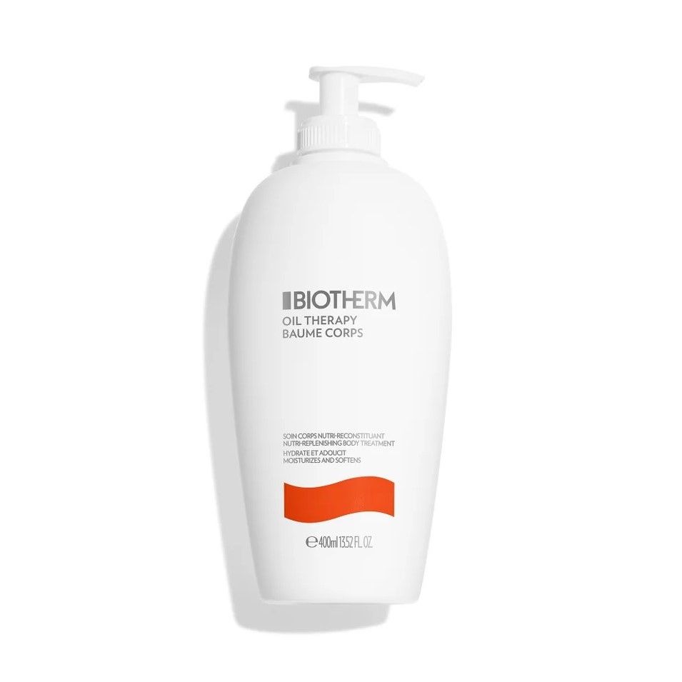 비오템 오일테라피 바디밀크: 살구씨, 로즈힙, 안카르나타시계꽃씨 오일 입자를 녹여 보습력을 강화한 끈적이지 않는 로션. 400mL 7만1천원.