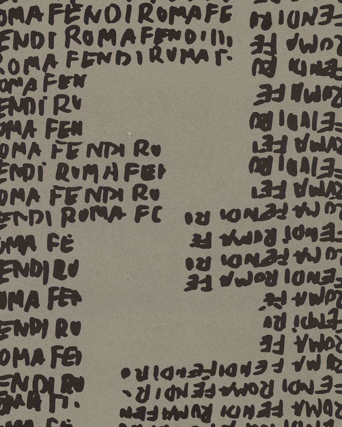  1965년, 칼 라거펠트가 디자인한 FF 로고. 