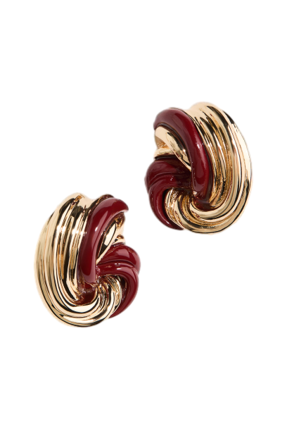 매듭 디자인 이어링