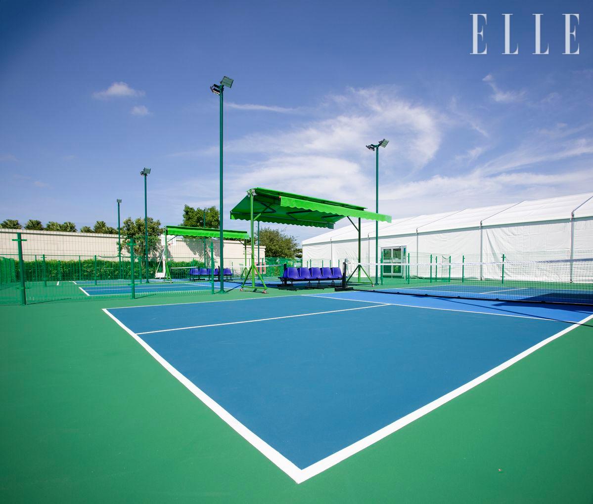 아시아 전역에서 유행하는 피클 볼을 즐길 수 있는 코트. 