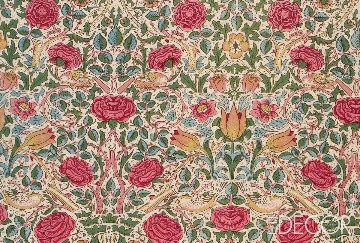 장미가 만발한 직물 디자인 ‘로즈(Rose)’.