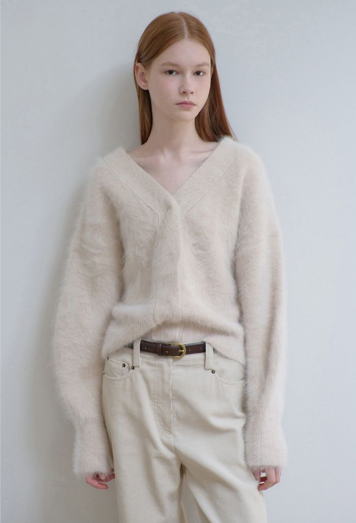 25WN angora cardigan