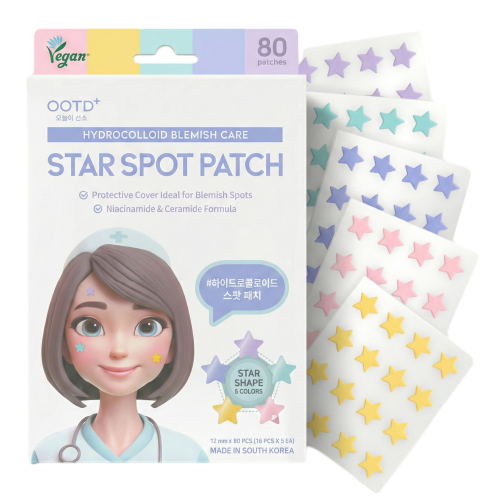 별모양 여드름패치 스타 스팟 패치, 1개, 80개입