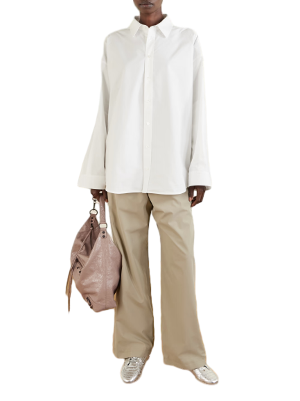 Le City medium embellished crinkled-leather shoulder bag