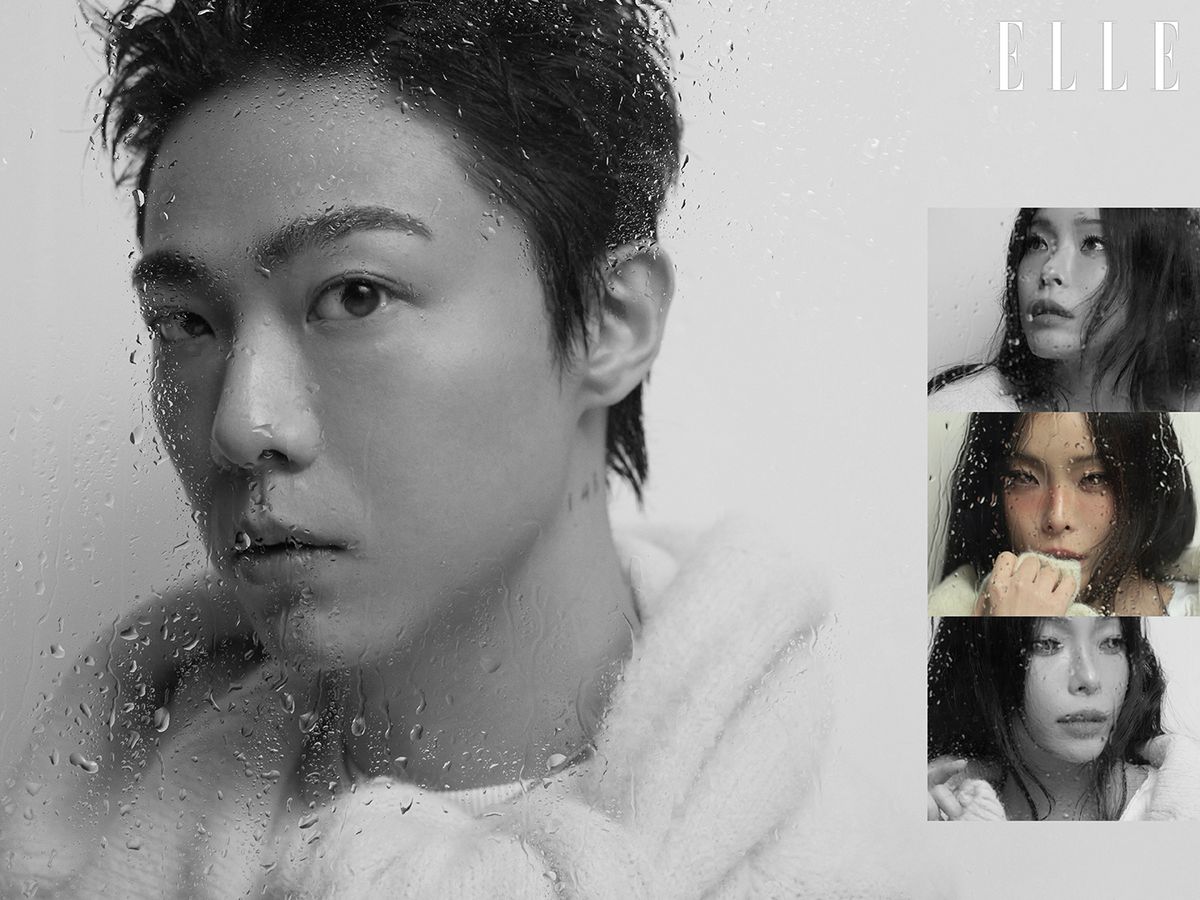 기리보이와 헤이즈가 어깨에 두른 니트는 Le Rhee.