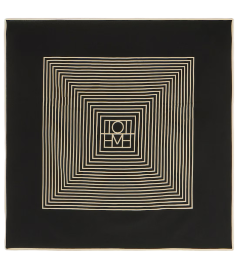 프린트 실크 스카프