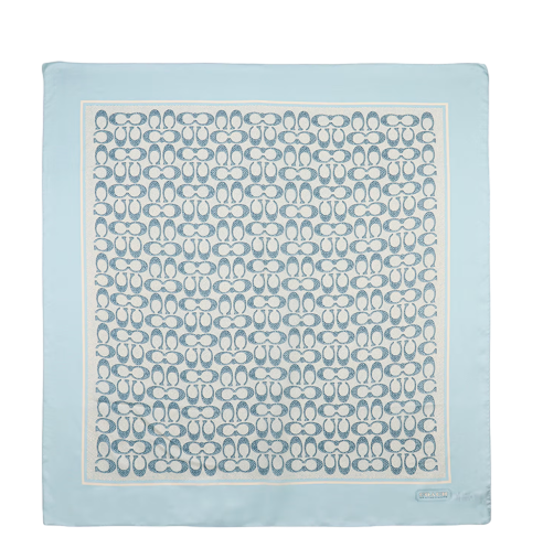 텍스쳐드 시그니처 프린트 실크 스카프