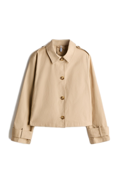 트렌치 룩 코튼 재킷