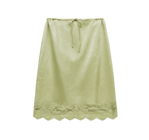 레이스 자카드 스커트