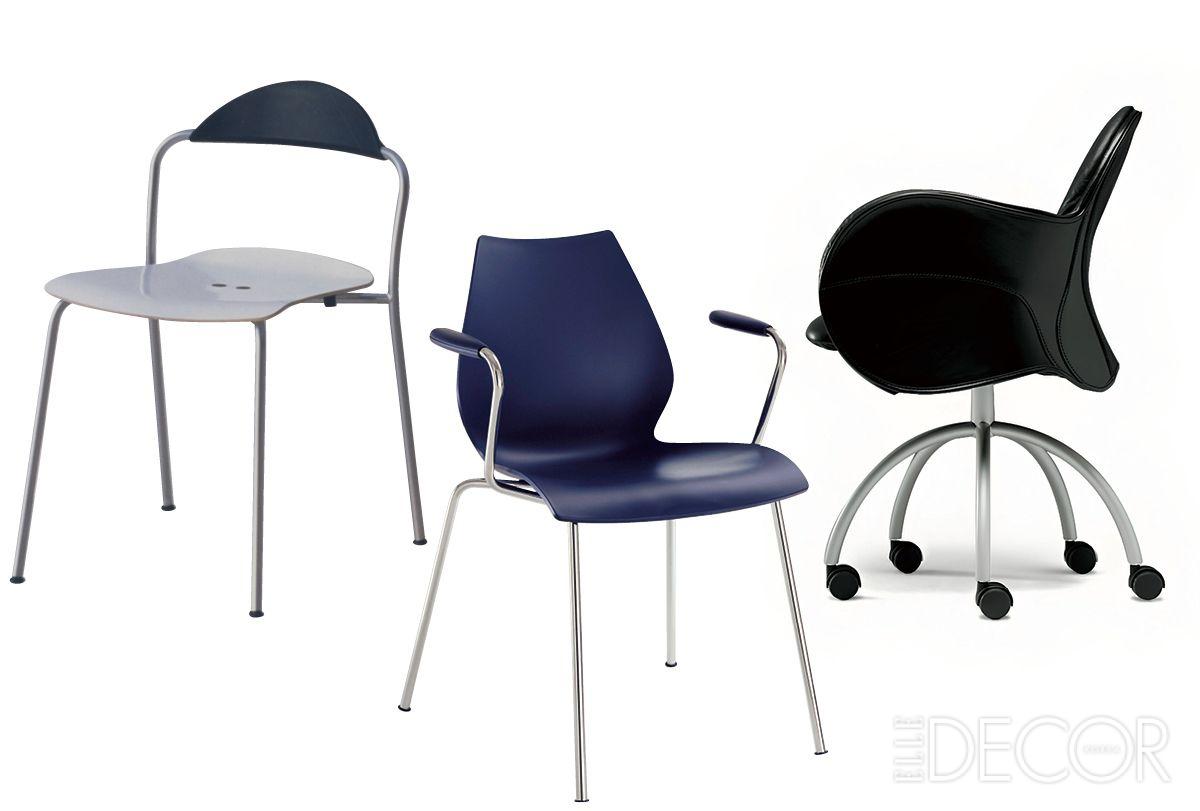 거꾸로 뒤집힌 안장에 둥글게 휜 곡선 다리를 접목한 1992년 데 파도바 제품 ‘인치사(Incisa)’. 등부터 좌석까지 이어지는 하나의 곡선으로 안정적 구조를 구현한 1996년 카르텔 제작 의자 ‘마우이(Maui)’. 좌석 가운데 두 개의 검은색 포인트로 좌석과 다리를 심플하게 연결한 볼트의 존재감을 드러낸 ‘비코솔로(VicoSolo