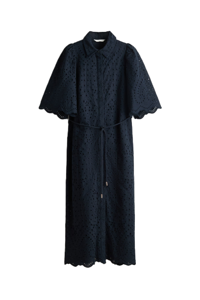 브로드리 앙글레즈 셔츠 드레스