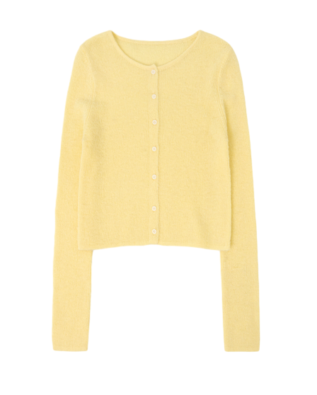 에센셜 울 라운드 니트 가디건