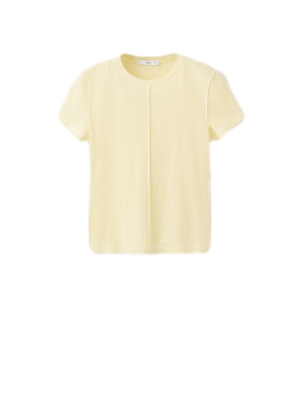 솔기 코튼 티셔츠