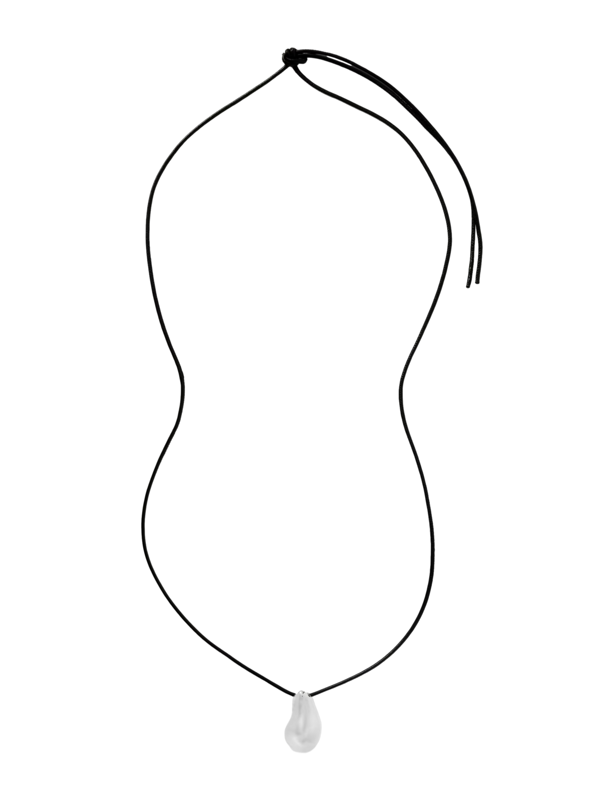 The Betty convertible silver and leather necklace