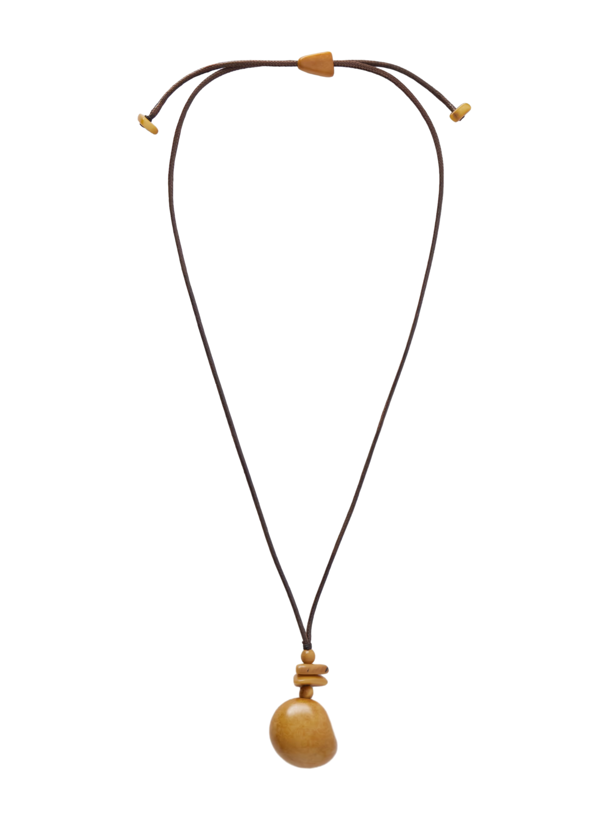 The Pendant tagua and leather necklace