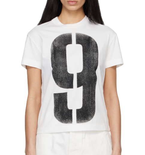 White '9' T-shirt