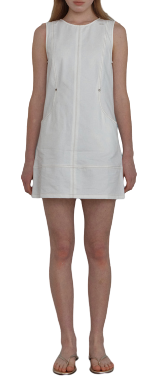 STITCHED POCKET MINI DRESS