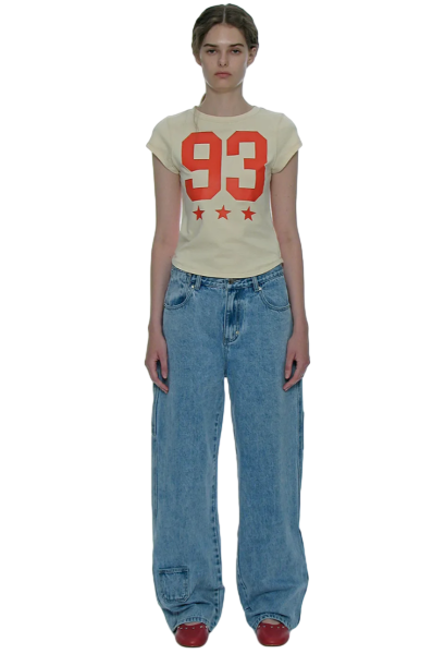 포켓 포인티드 워크 진_라이트 블루