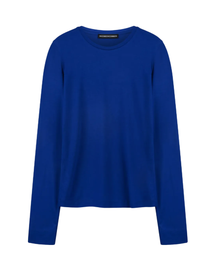 Silky Touch Slim Long Sleeve (Blue)