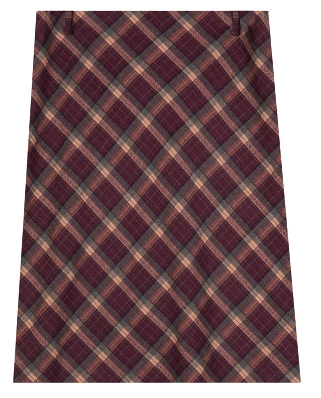 Check Midi Skirt