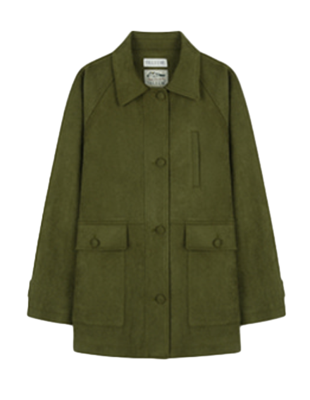Single suede half jacket