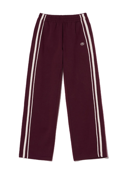 Double Line Track Pants Burgundy
