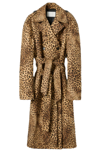 TWO STRAPS TRENCH COAT LEOPARD