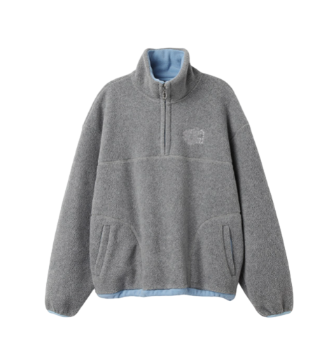Two Tone Warm Fleece Half Zip Pullover