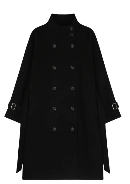Wool High-neck Raglan Double Coat