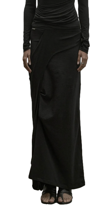 드레이프 맥시 스커트