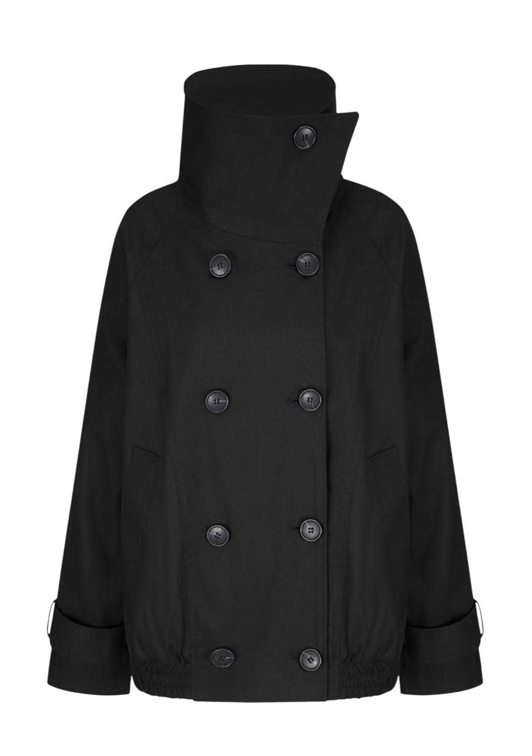 Wool High-neck Raglan Double Coat