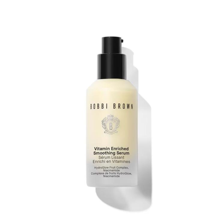 바비브라운 비타민 인리치드 스무딩 세럼 - 선인장꽃 추출물과 수박, 사과 추출물이 진정과 보습, 피부 결 개선 작용을 하고 비타민 C 유도체와 나이아신아마이드가 톤을 맑게 하는 로션 제형. 30mL 11만2천원. 
