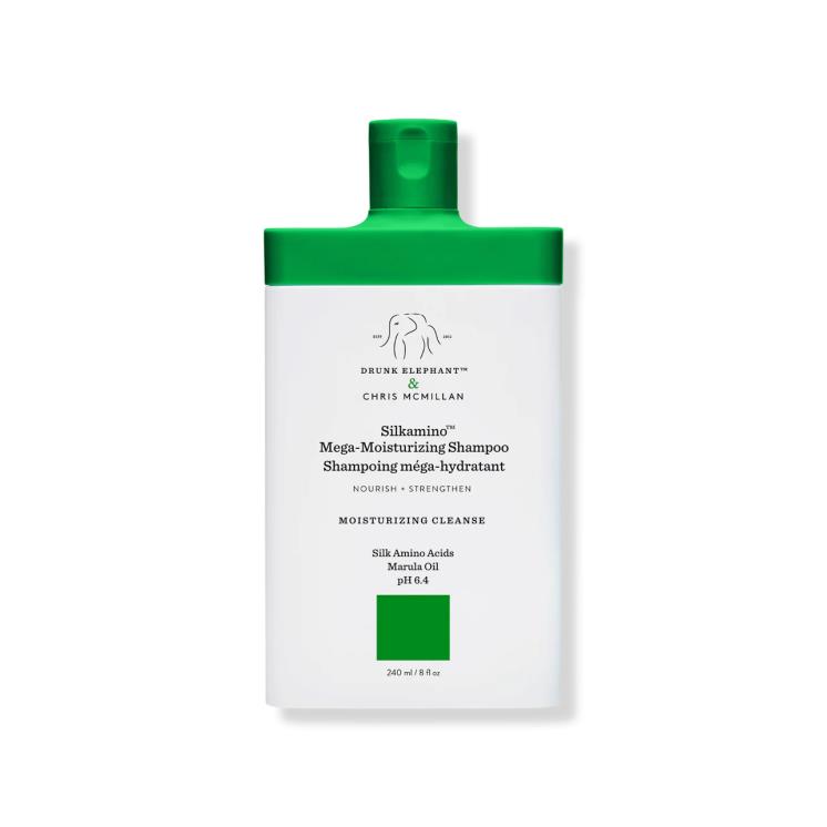 드렁크엘리펀트 메가 모이스쳐라이징 실카미노 샴푸 - 실크 단백질과 함께 마룰라 씨 오일 등 보습 성분이 풍부한 손상 및 건조 모발용 약산성 무 실리콘 샴푸. 240Ml 3만3천원. 