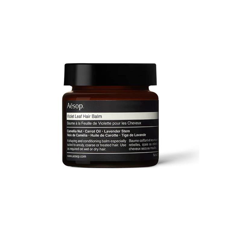 이솝 바이올렛 리프 헤어 밤 - 기본적인 컨디셔닝 성분부터 시어버터, 당근 씨 오일, 동백나무 씨 오일까지, 유분이 풍부해 건조한 모발에 좋다. 60mL 3만7천원. 