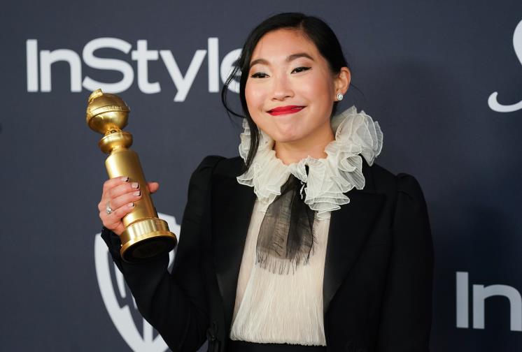 골든 글로브 시상식에서 아콰피나 @GettyImages