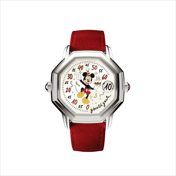 랄드 젠타 리론칭 후 2023년에 출시한 미키마우스 점핑 아워 시계의 미니트 리피터 비전. 