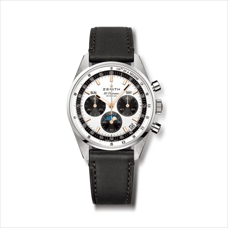 컴플리트 캘린더, 문페이즈 디스플레이, 0.1초까지 측정과 표기가 가능한 시계 ‘크로노마스터 오리지널 트리플 캘린더’. 