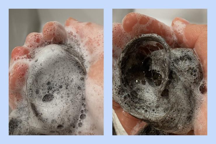  (좌) 히말라야 핑크솔트 샴푸 vs (우) 샹뿌앙 디-톡스